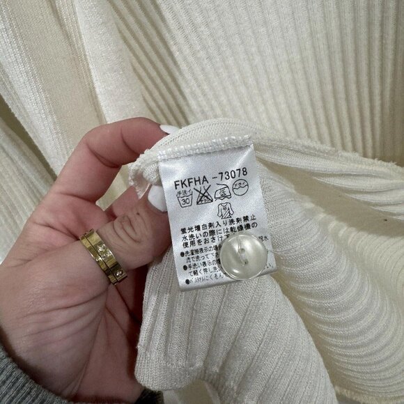 MICHEL KLEIN Cardigan Beige 38(Approx.‎ M) Belt - Picture 3 of 9